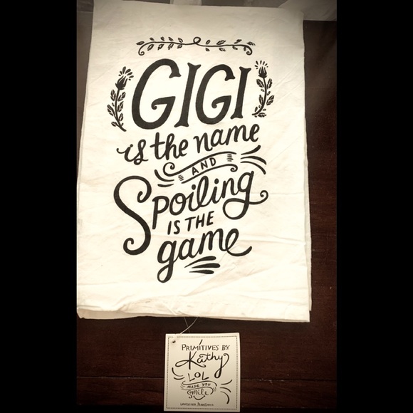 Primitives by Kathy Kitchen Flour-Sack  “Gigi” Towel - Picture 1 of 2